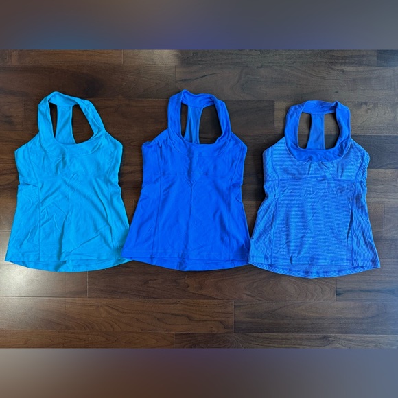 Lululemon Scoop Neck Tank (lot of 6) Size 8.  Assorted colours - Picture 6 of 6